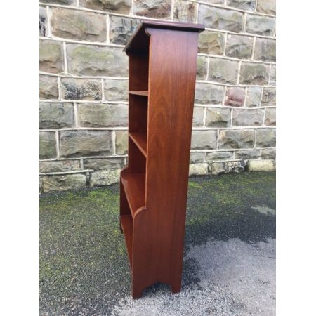 Schlankes, offenes Mahagoni-Bücherregal