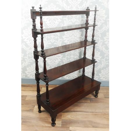 Spätgeorgianisches freistehendes Mahagoniregal