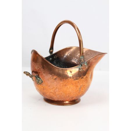 Englischer viktorianischer Kupferhelm Kohlenkasten