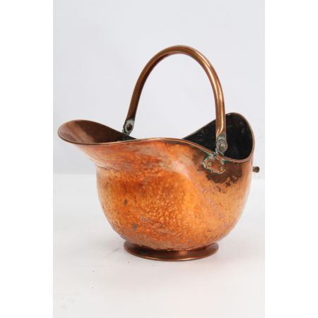 Englischer viktorianischer Kupferhelm Kohlenkasten