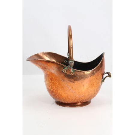 Englischer viktorianischer Kupferhelm Kohlenkasten