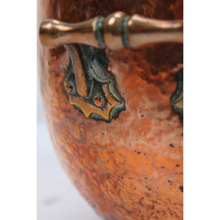 Englischer viktorianischer Kupferhelm Kohlenkasten