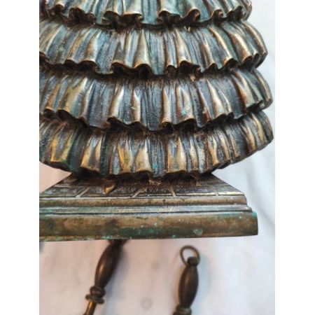 Englisches edwardianisches Messing-Kamin-Set