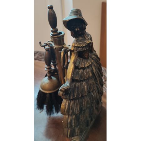 Englisches edwardianisches Messing-Kamin-Set