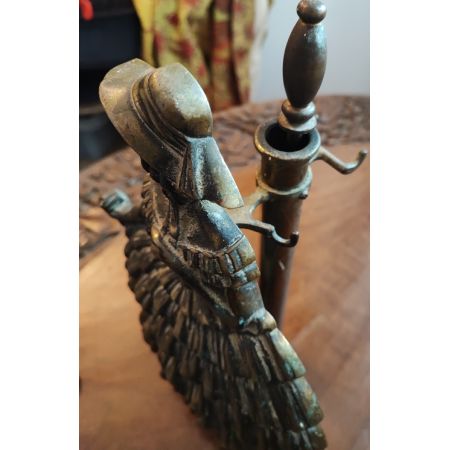 Englisches edwardianisches Messing-Kamin-Set