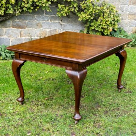 Englischer victorianischer Esstisch aus massivem Mahagoni, ausziehbar