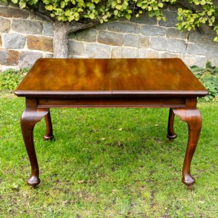 Englischer victorianischer Esstisch aus massivem Mahagoni, ausziehbar
