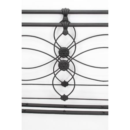 Viktorianisches englisches Bett aus ebonisiertem Eisen