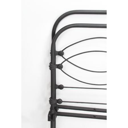 Viktorianisches englisches Bett aus ebonisiertem Eisen