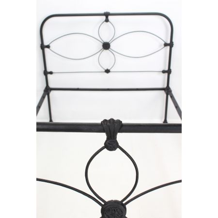 Viktorianisches englisches Bett aus ebonisiertem Eisen
