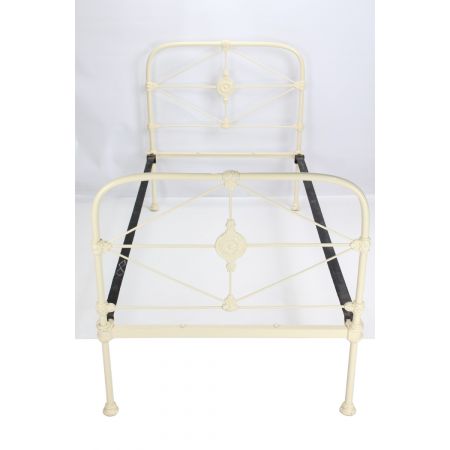 Viktorianisches englisches Einzelbett aus Gusseisen