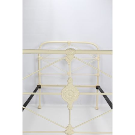 Viktorianisches englisches Einzelbett aus Gusseisen