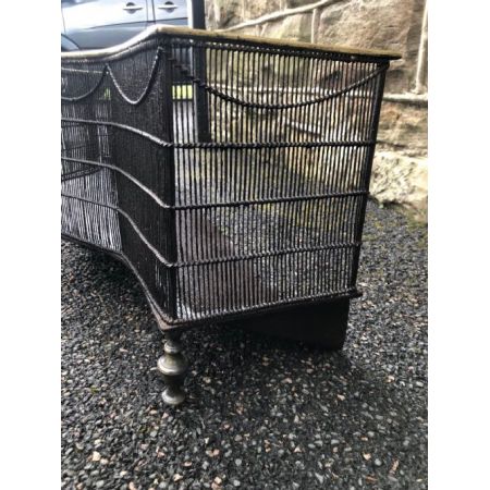 Englisches Regency Messing Serpentine Feuer Schutzblech