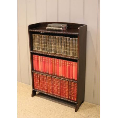 Dunkles englisches Bücherregal / open Bookcase aus Massivholz
