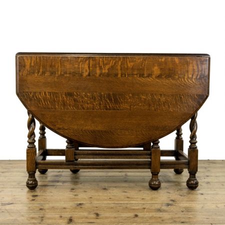 Antiker englischer Massivholz Esstisch aus Eiche