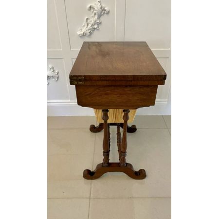 Antiker englischer Backgammon-/Schachspieltisch in viktorianischer Qualität aus Palisander