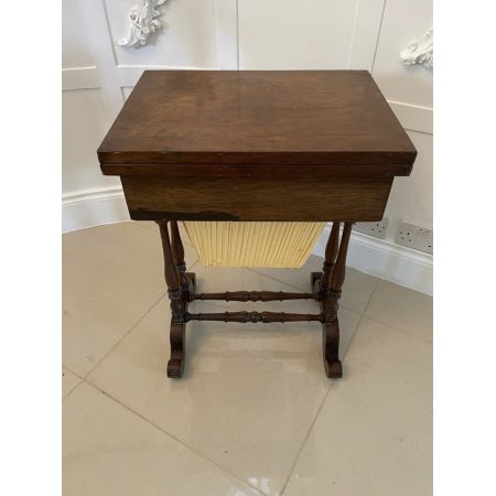 Antiker englischer Backgammon-/Schachspieltisch in viktorianischer Qualität aus Palisander