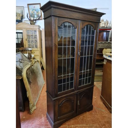 Antikes Eichenbuchregal