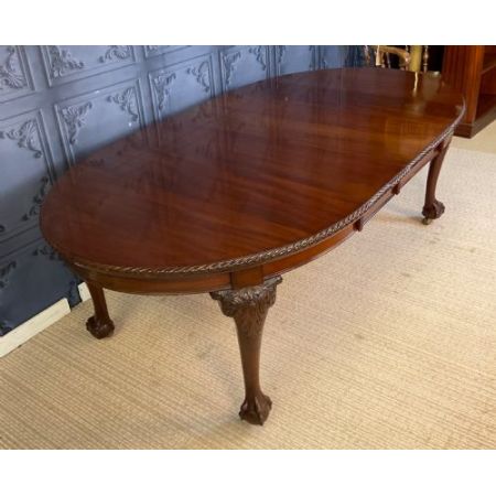 Edwardischer Esstisch aus Mahagoni Massivholz