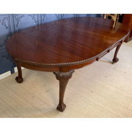 Edwardischer Esstisch aus Mahagoni Massivholz