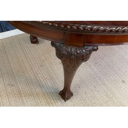 Edwardischer Esstisch aus Mahagoni Massivholz