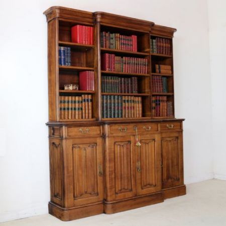  Bücherschrank  Breakfront Bookcase  aus Eiche im 