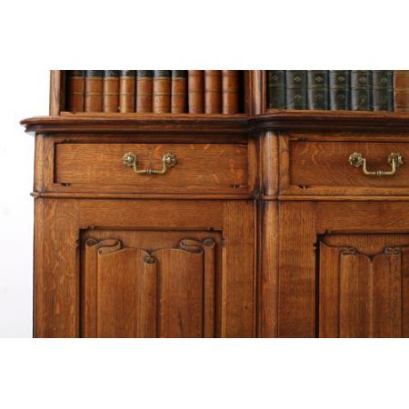  Bücherschrank  Breakfront Bookcase  aus Eiche im 