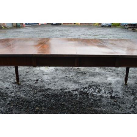 Edwardischer ausziehbarer Robert Adam Revival Esstisch aus Mahagoni Massivholz