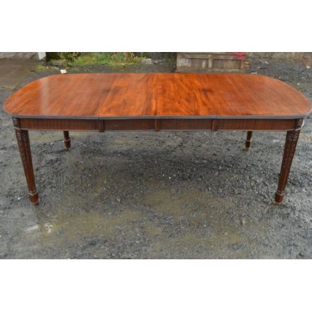 Edwardischer ausziehbarer Robert Adam Revival Esstisch aus Mahagoni Massivholz