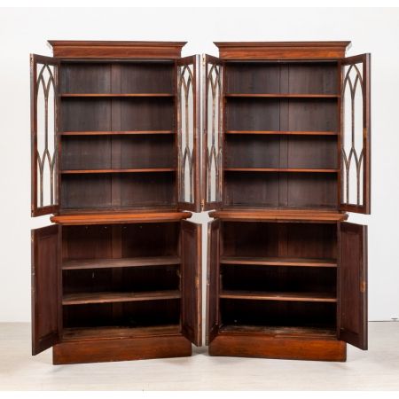 Bücherschränke  Paar aus massivem Mahagoni