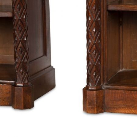 Bücherregal Paar aus massiver Eiche