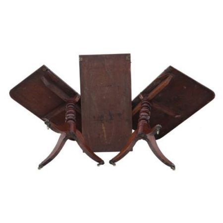 Ausziehbarer georgianischer Mahagoni Massivholz Esstisch / Pedestal Dining Table