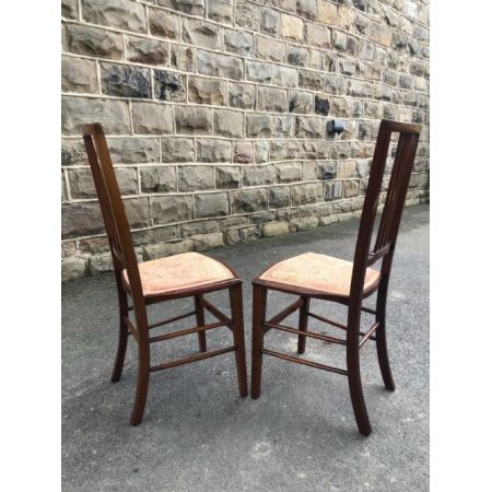 Paar antike Mahagoni-Dielenstühle