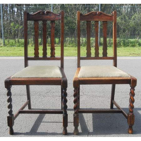 Paar Esszimmerstühle aus Eiche