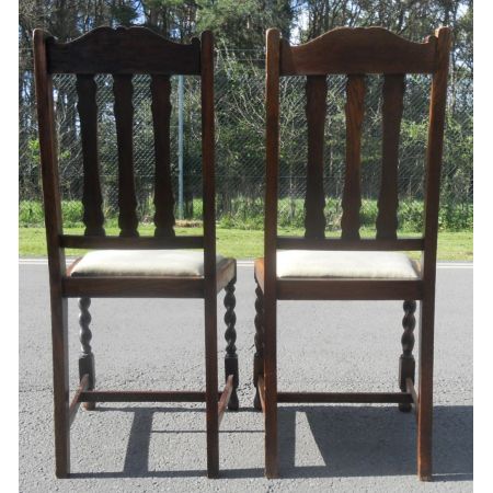 Paar Esszimmerstühle aus Eiche