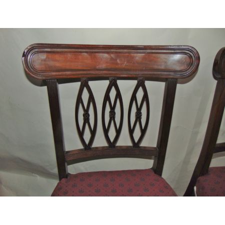 Paar georgianische Mahagoni-Beistellstühle