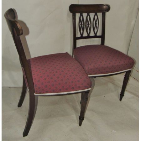 Paar georgianische Mahagoni-Beistellstühle