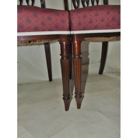 Paar georgianische Mahagoni-Beistellstühle