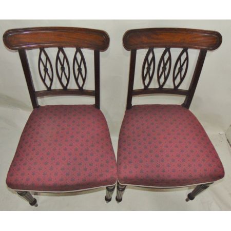 Paar georgianische Mahagoni-Beistellstühle