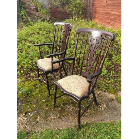 Antikes Paar edwardianische Sessel-Stühle