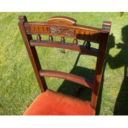 Satz vier edwardianische Esszimmerstühle