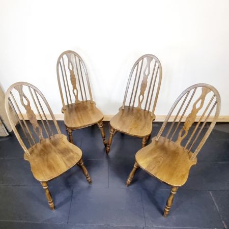 Satz von vier antiken Windsor Stil Stühle