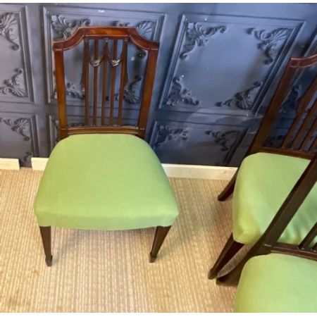 Satz von sechs Mahagoni Esszimmerstühle aus dem 19. Jahrhundert