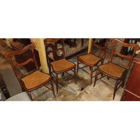 Satz von 4 viktorianischen Esszimmer  Stühlen