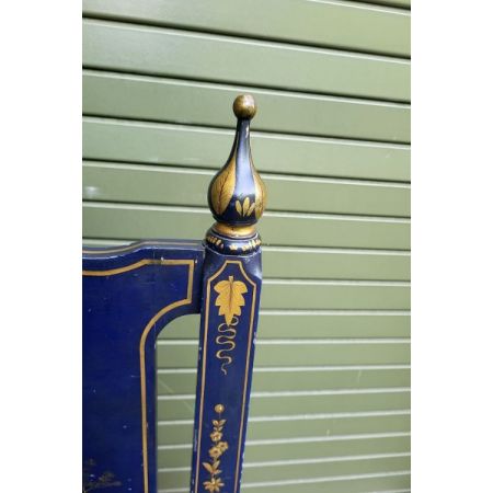 Kunstvoll verziertes, viktorianisches chinoiserie Bettgestell