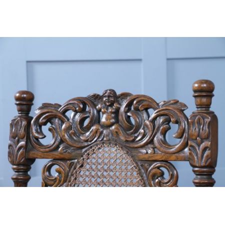 Satz von sechs antiken Charles jacobean Esszimmerstühlen