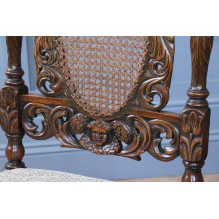 Satz von sechs antiken Charles jacobean Esszimmerstühlen