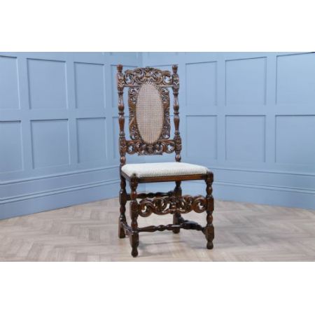 Satz von sechs antiken Charles jacobean Esszimmerstühlen