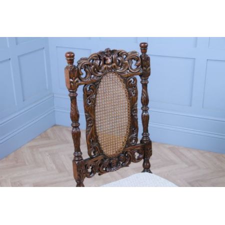 Satz von sechs antiken Charles jacobean Esszimmerstühlen