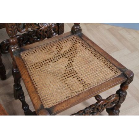 Satz von sechs antiken Charles jacobean Esszimmerstühlen